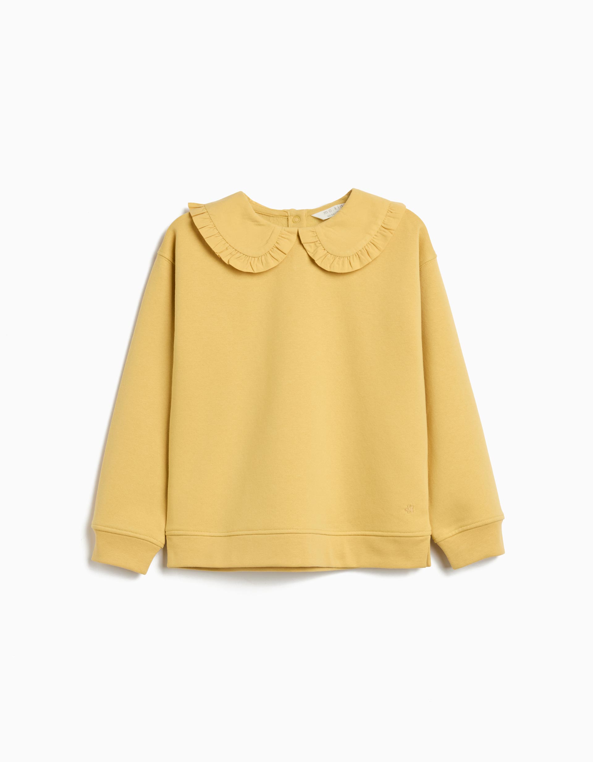 Sweatshirt com Gola, Menina, Amarelo Claro
