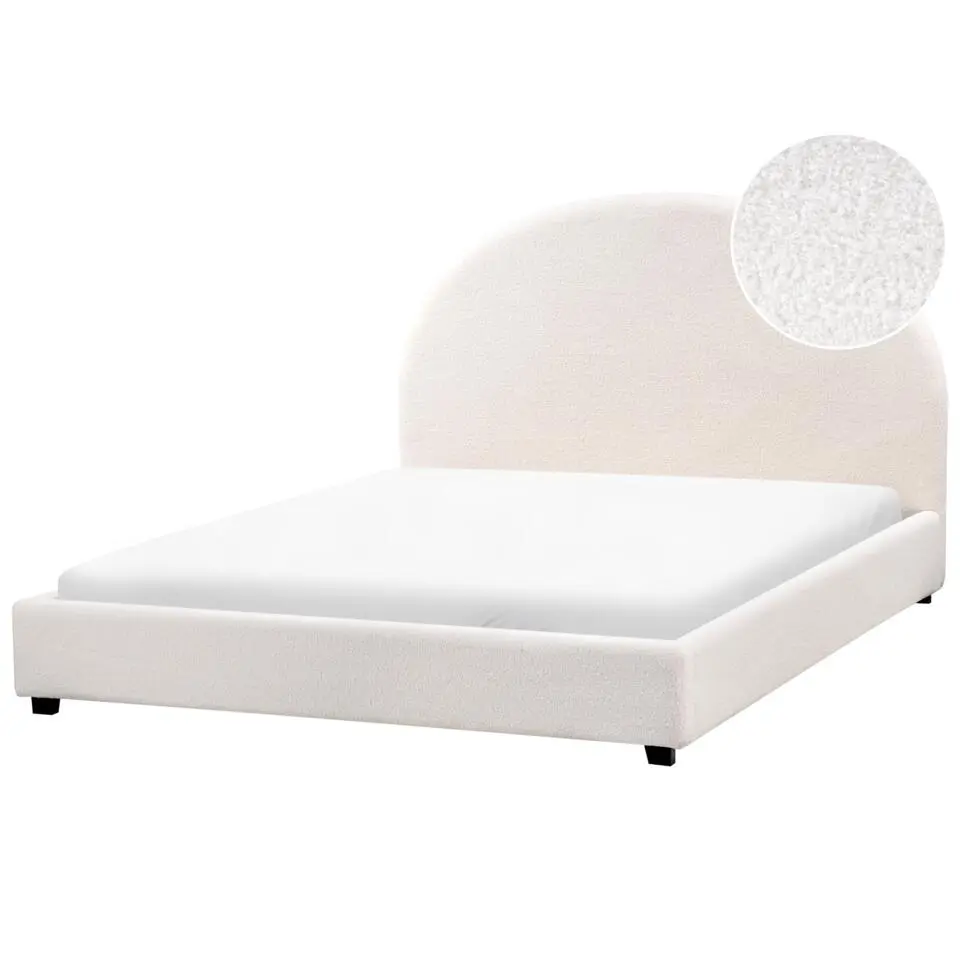 VAUCLUSE - Tweepersoonsbed - Gebroken wit - 140 x 200 cm - Bouclé