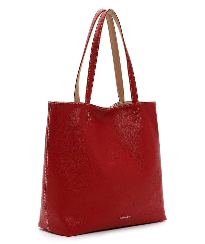 Emily & Noah Eva Bag in Bag Reversible Shopper Red