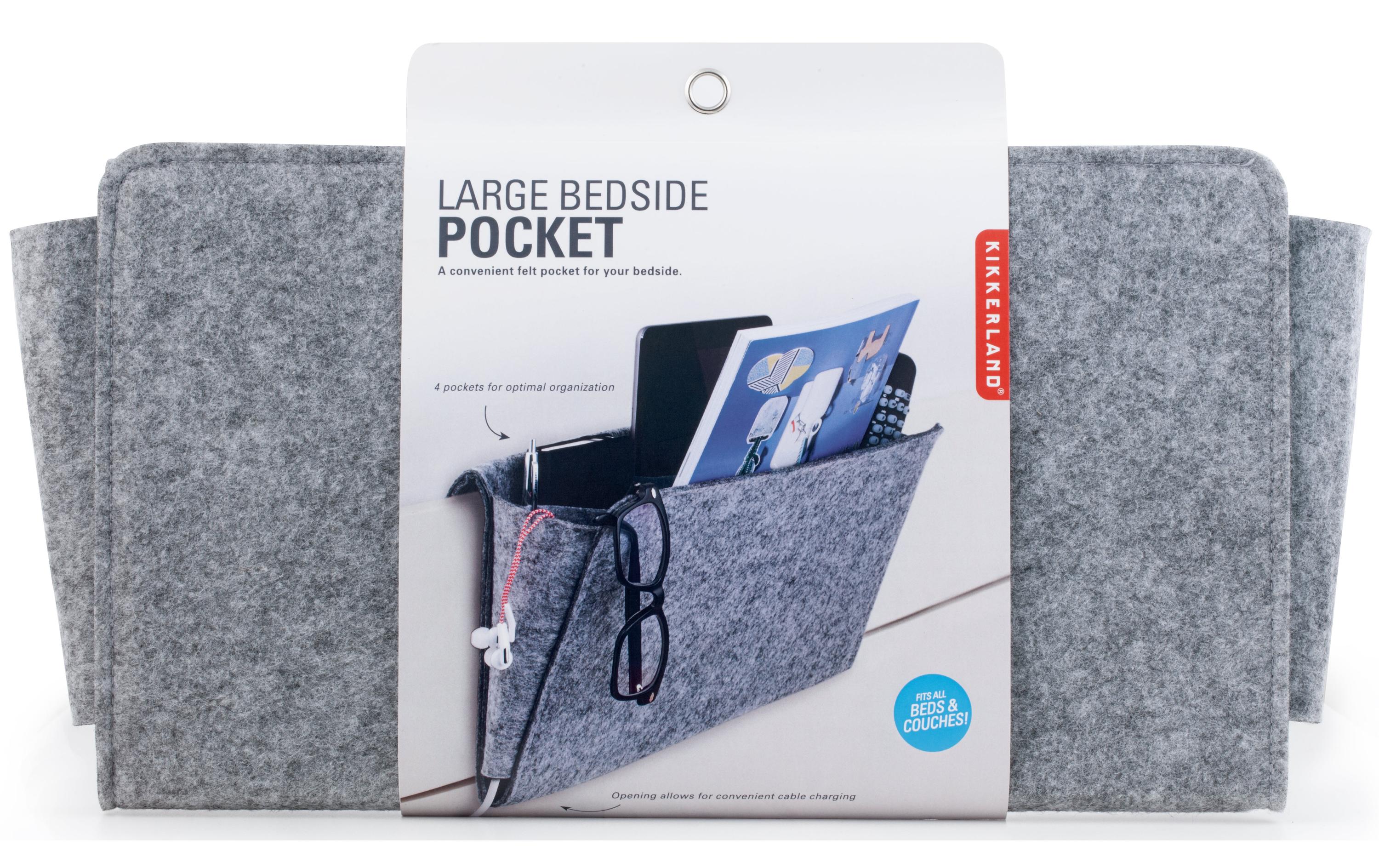 Aufbewahrungstasche Bedside Caddy GrauOrganizer für den Bettrand