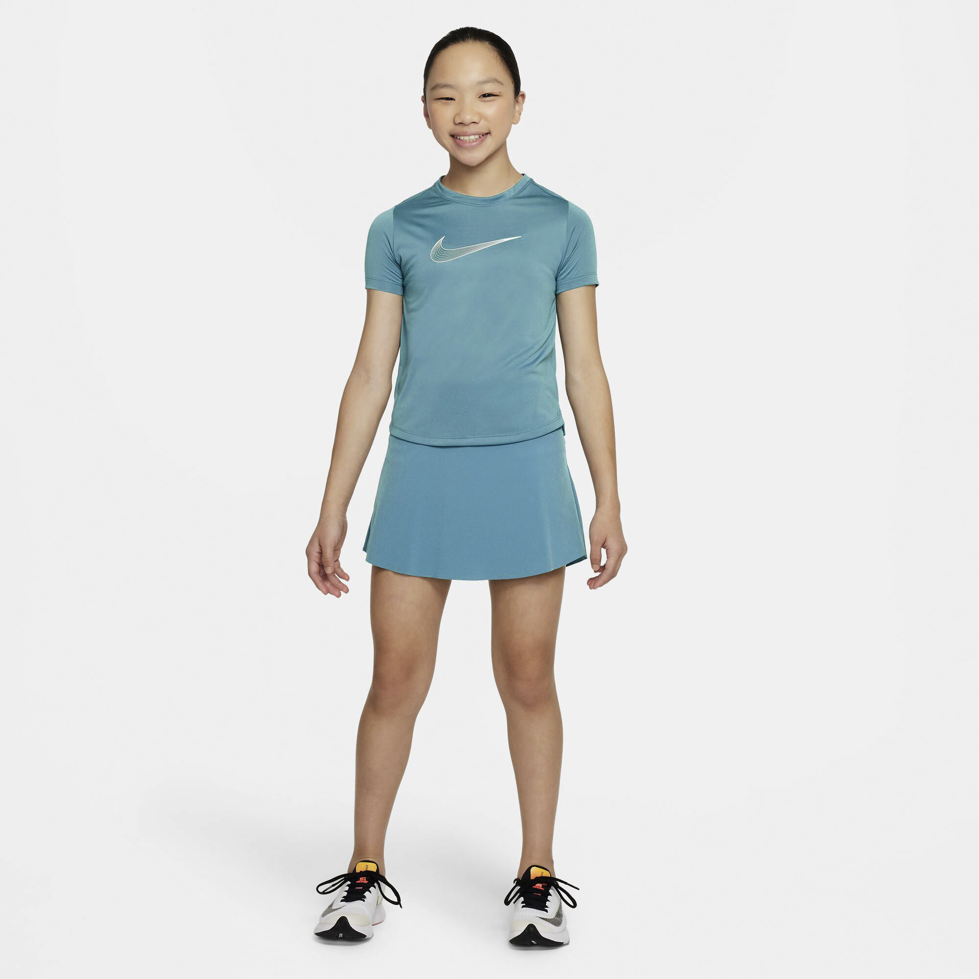 Nike Dri-Fit One T-shirt Filles - Bleu Petrol