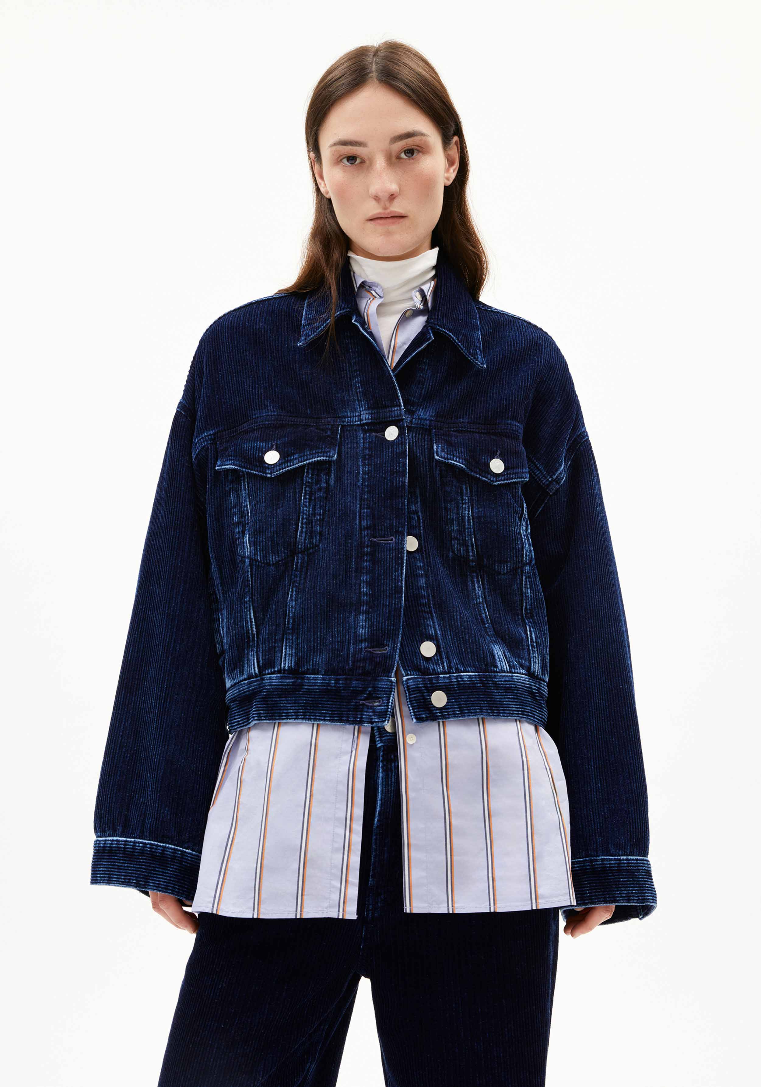 Armedangels Cord-Jacke Paasithe Indigo Cord Indigofera