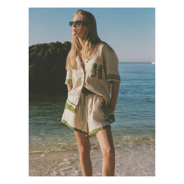 Soleil Soleil Short Abbey Vestige Lin | Blanc