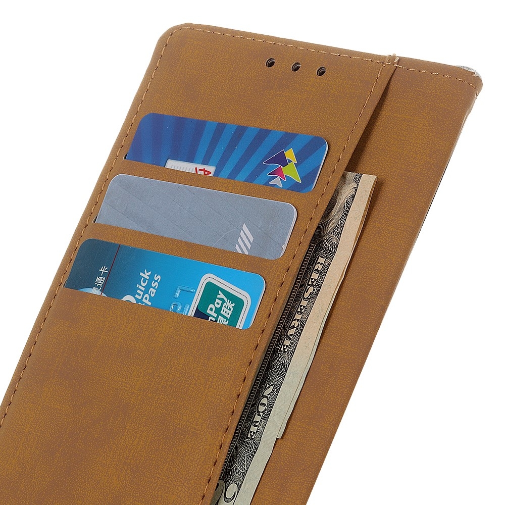 iPhone 12 / iPhone 12 Pro Leder Tasche Flip Cover mit Kartenfächer - Schwarz