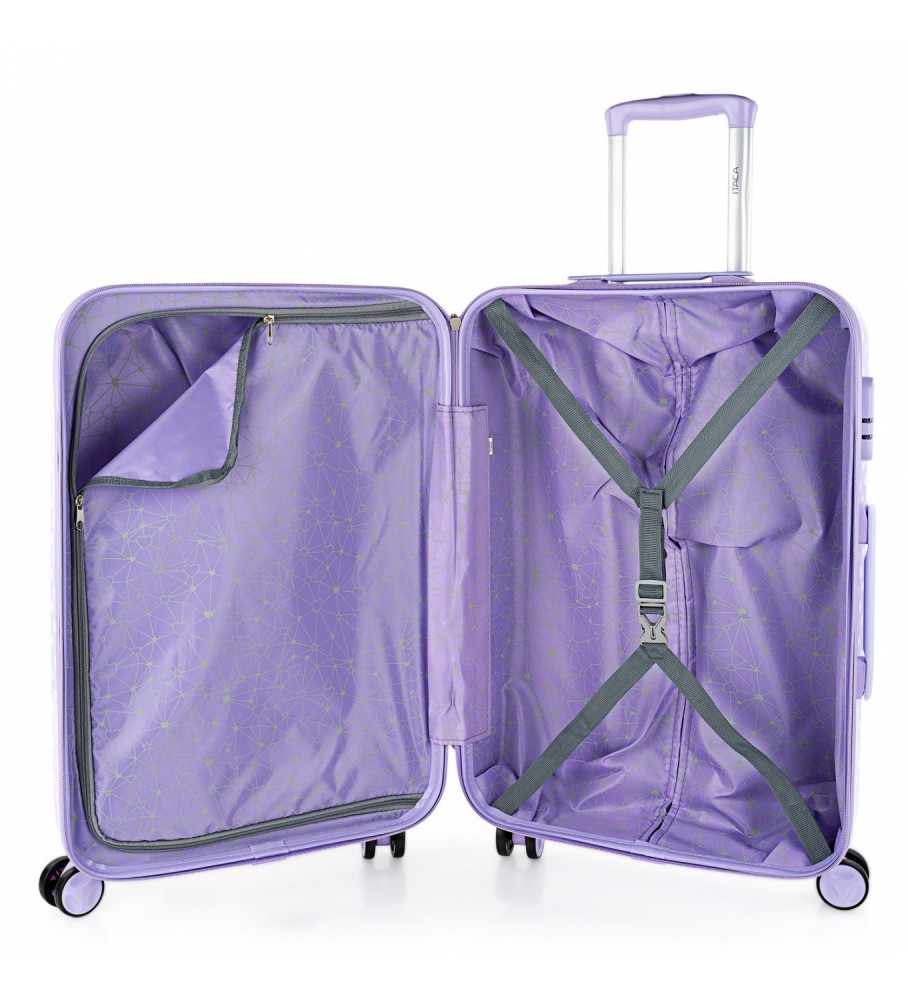 Mala de viagem rígida ITACA 702460 Lilás - 67x45x24cm -
