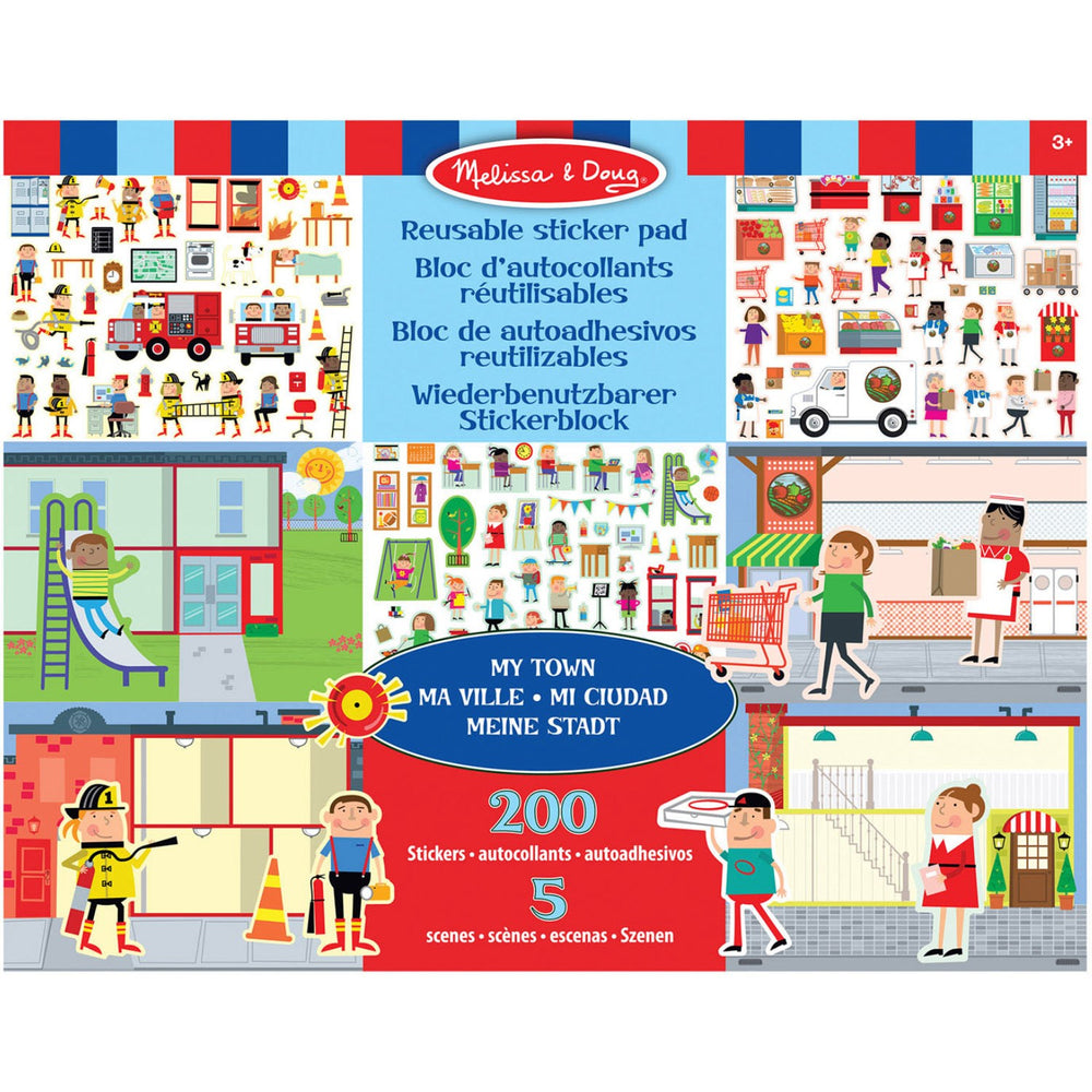 Køb Melissa & Doug Multifarvet Reusable Sticker Pad My Town
