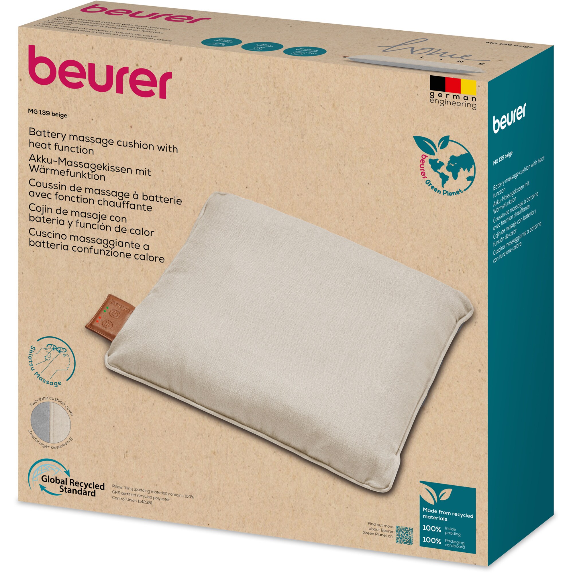 Beurer Massagekissen Shiatsu-Massagekissen MG 139