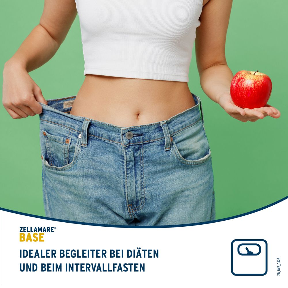 ZELLAMARE BASE + Teststreifen - für Intervall-Fasten, Säure-Basen-Haushalt + Stoffwechsel, VEGAN, glutenfrei