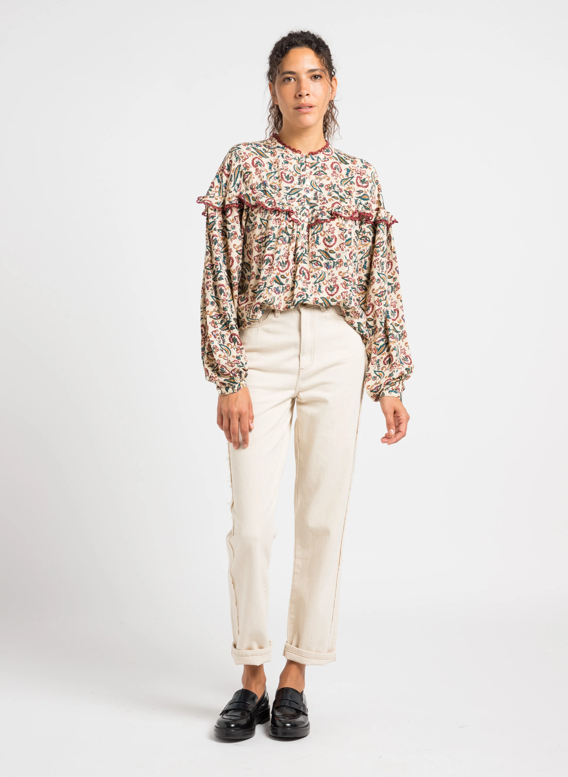 KATJA - Jean taille haute | Blanc