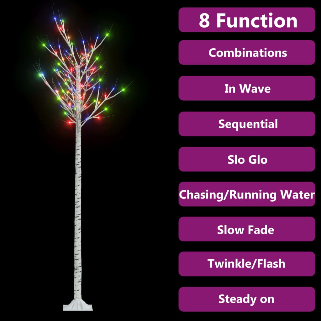Sapin de noël 200 led colorées saule 2,2 m int/ext