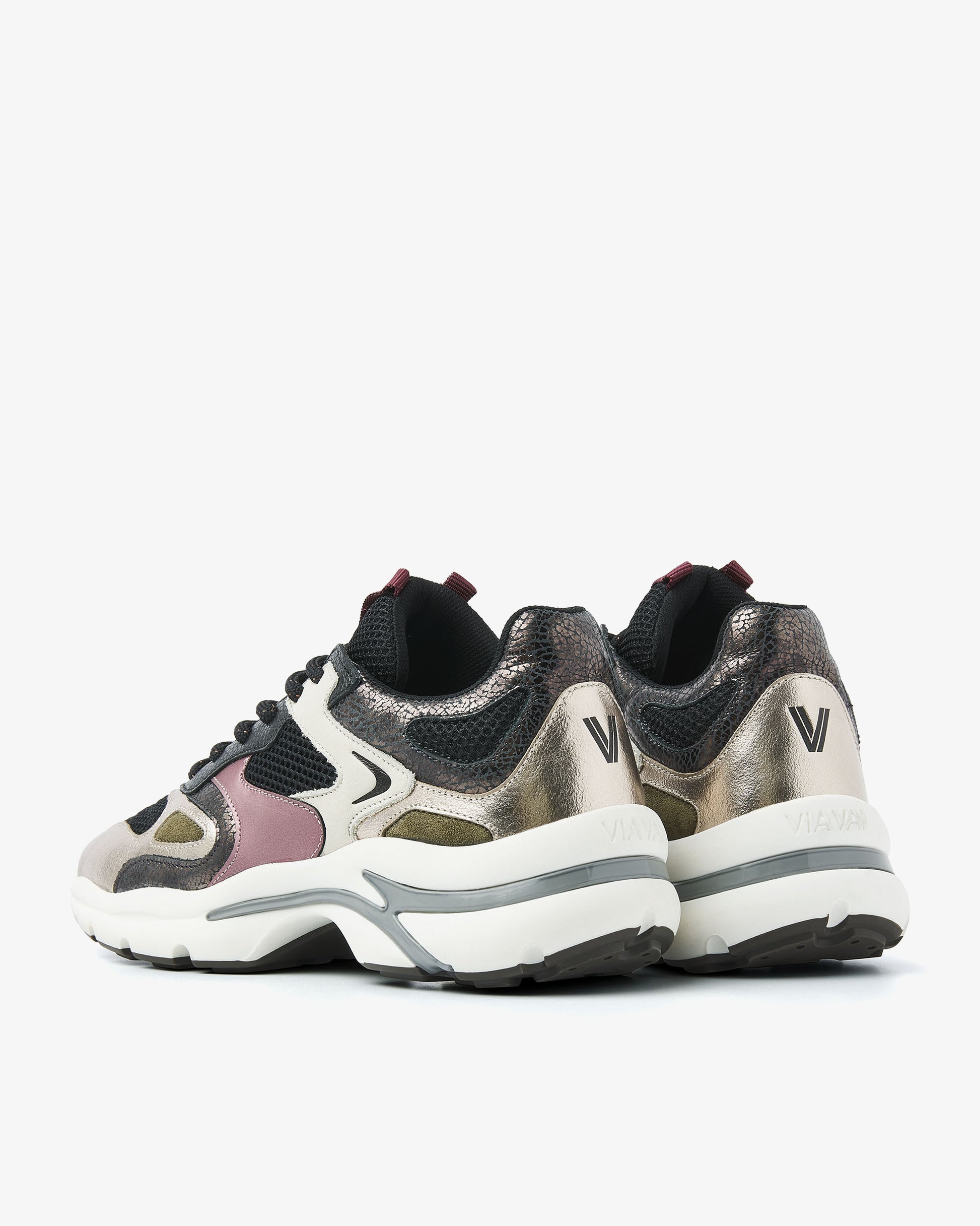 VIA VAI zwarte dames sneakers Vesper Due