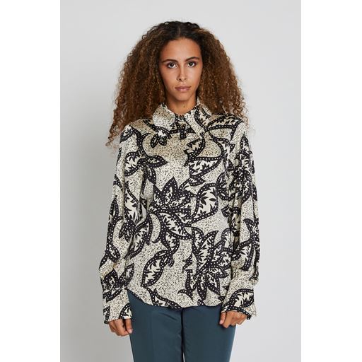 Bruuns Bazaar Floret Elas Skjorte, Sand Print, 44