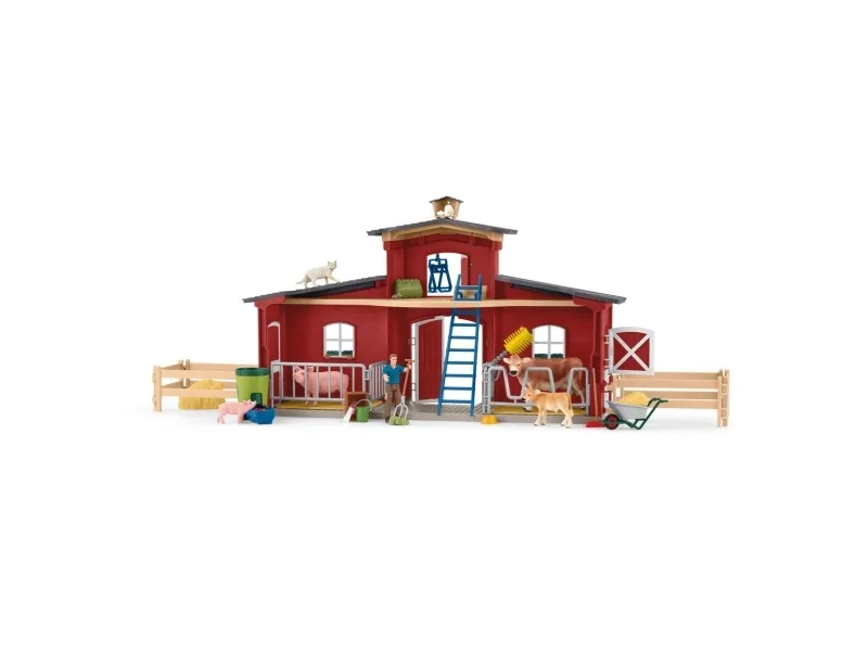 Schleich Red Barn with Animals and Accessories