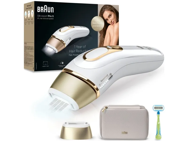 Braun Silk-expert Pro 5 PL5052 IPL-epilator hvid og guld