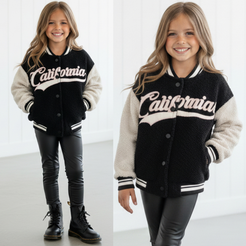 Teddy California jacket - zwart