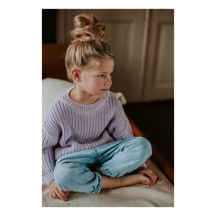 Yuki Pull Chunky Coton Bio | Lilas