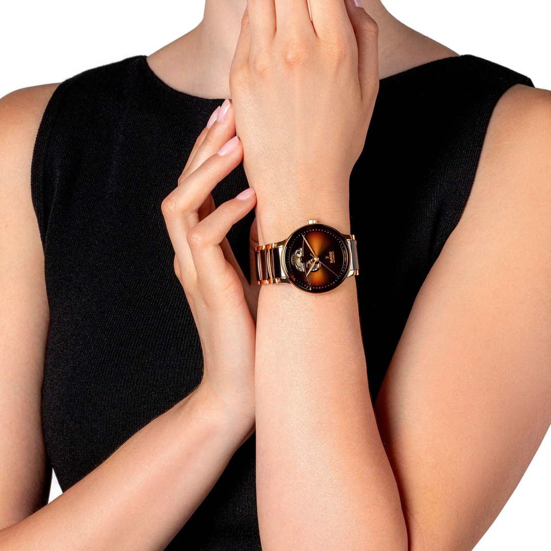 Rado Centrix L Automatik Open Heart Braun