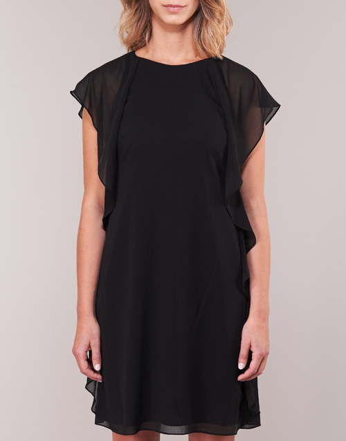 Lauren Ralph Lauren - RUFFLED GEORGETTE DRESS Negro