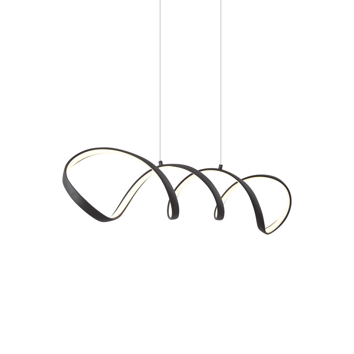 Design hanglamp zwart 100cm incl. LED 3-staps dimbaar - Wokkel