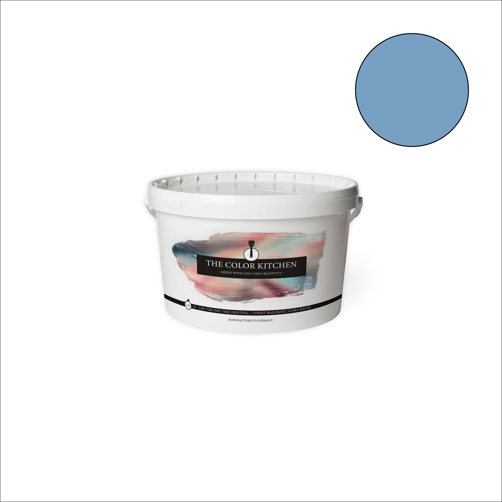 The Color Kitchen Wandfarbe Blue Herring - blau matt - 2,5 Liter