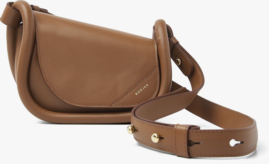 cognac nubikk schoudertas bobby mini bag ii