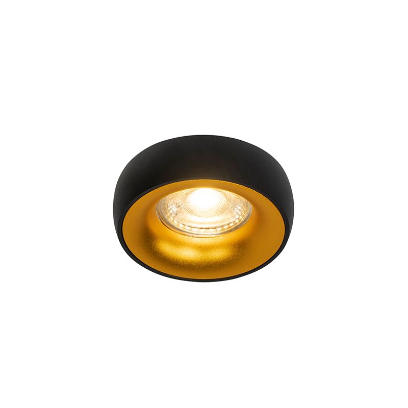 Design inbouwsport zwart met gouden binnenkant - Mooning