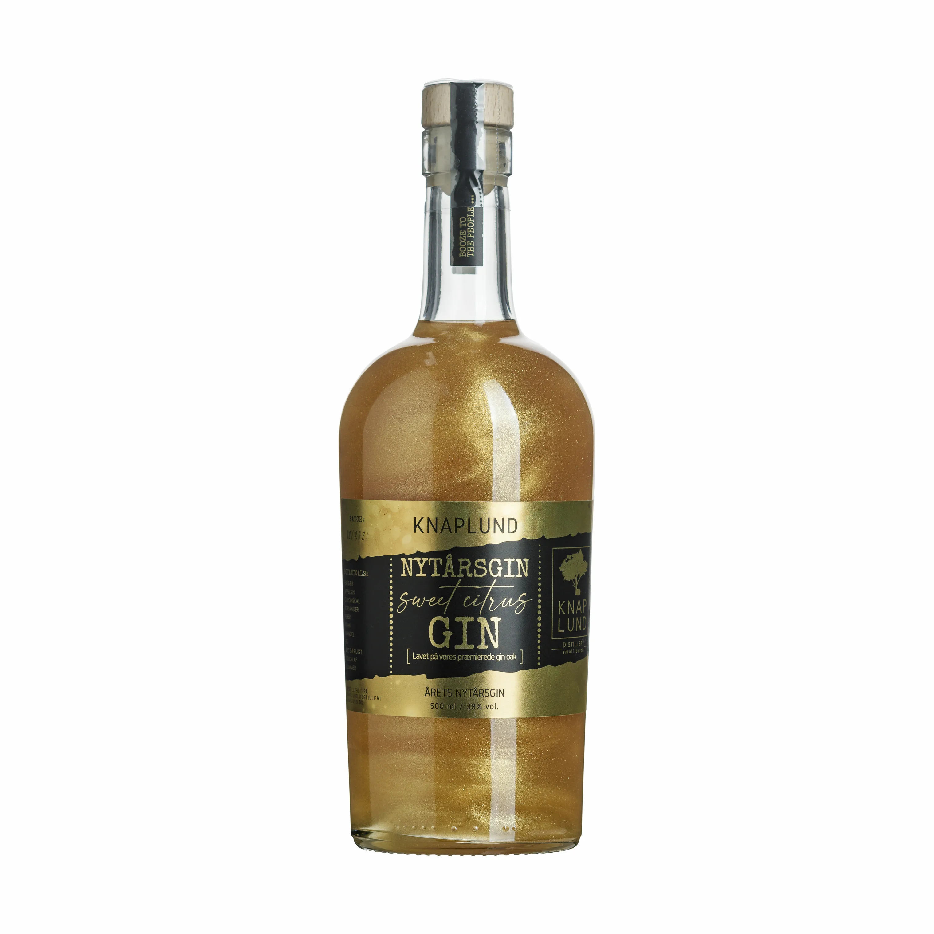 Knaplund Nytårsgin - Sweet Citrus med guldglimmer