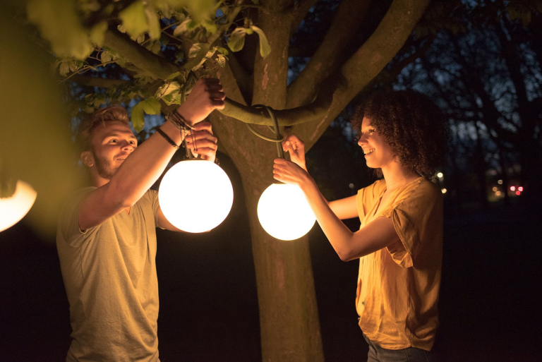 Fatboy Bolleke hanglamp LED oplaadbaar Ø20 Taupe