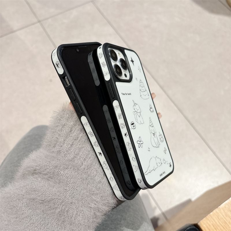 Fonekase - Hondenhoesje - Apple iPhone 16 Pro Max / 16 Pro / 16 Plus / 16 / 15 Pro Max / 15 Pro / 15 Plus / 15 / 14 Pro Max / 14 Pro / 14 Plus / 14 / SE / 13 Pro Max / 13 Pro / 13