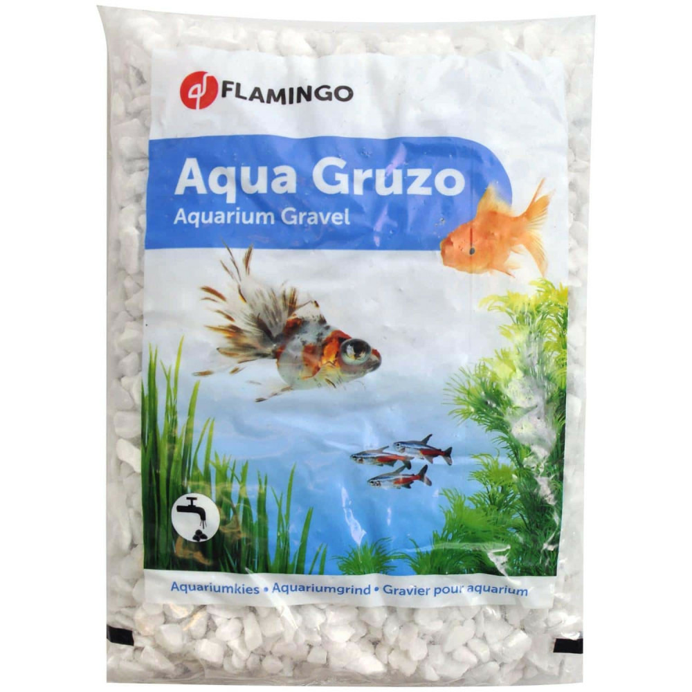 Gravier gruzo blanc 1 kg pour aquarium