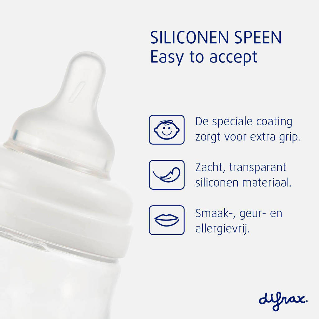 Zeer Ongeschikt voor baby’s !Papfles - 310 ml - Anti Koliek - 9+ Maanden - Brede Speen opening