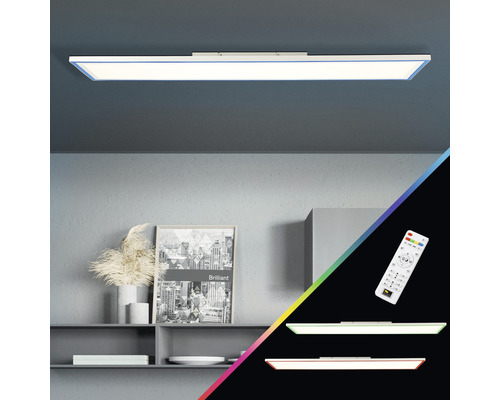 LED Paneel RGB Dimbaar 37W 3800 lm CCT 2700-6500K 120x30 cm + Afstandsbediening Wit