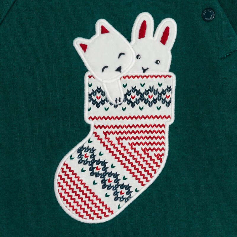 Sweat polaire croisé vert bébé garçon Vert