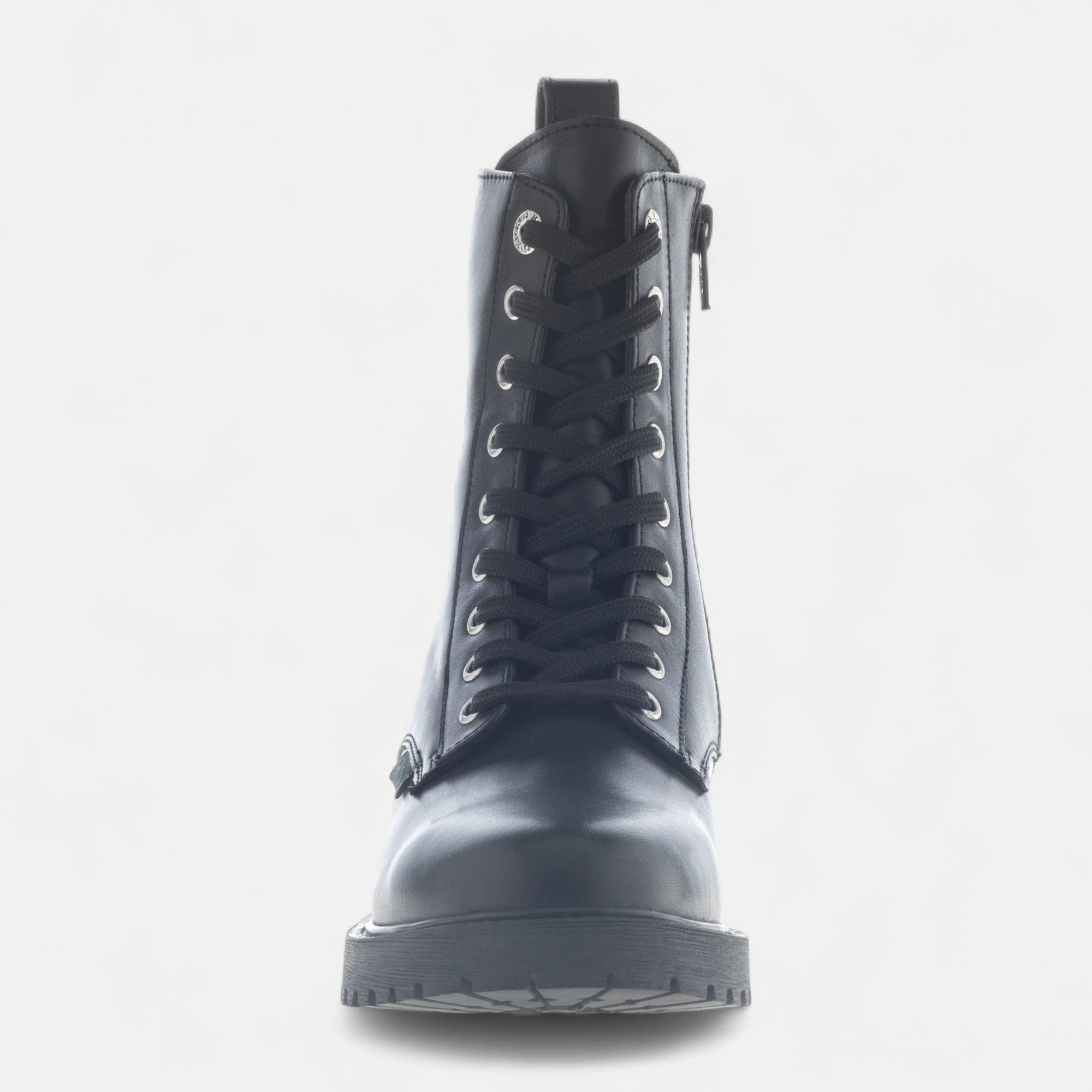 Bottines à lacets Femme en cuir noir