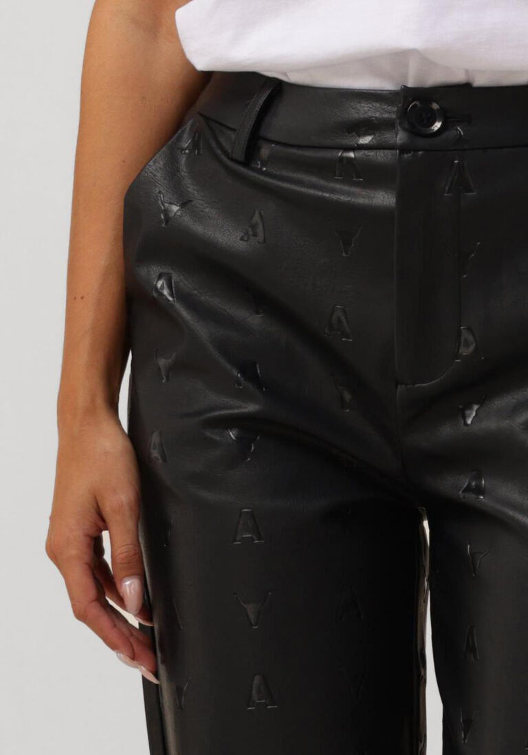 ALIX THE LABEL zwarte alix the label pantalon logo fo leather pants