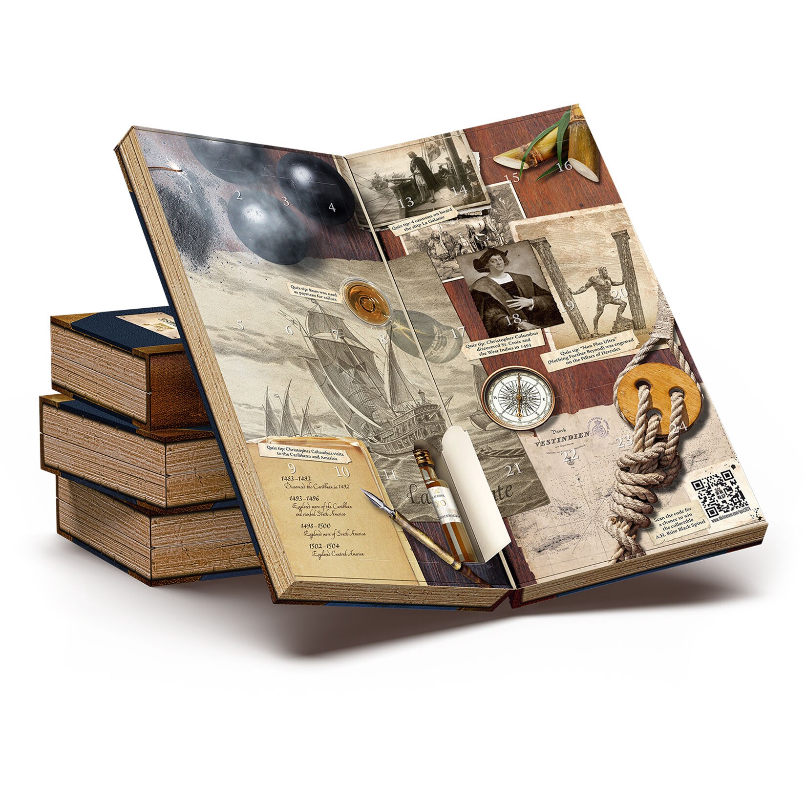 A.H. Riise 24 Experiences Rum Adventskalender 40,0 - 60,0 % vol, 24 x 0,02 Liter