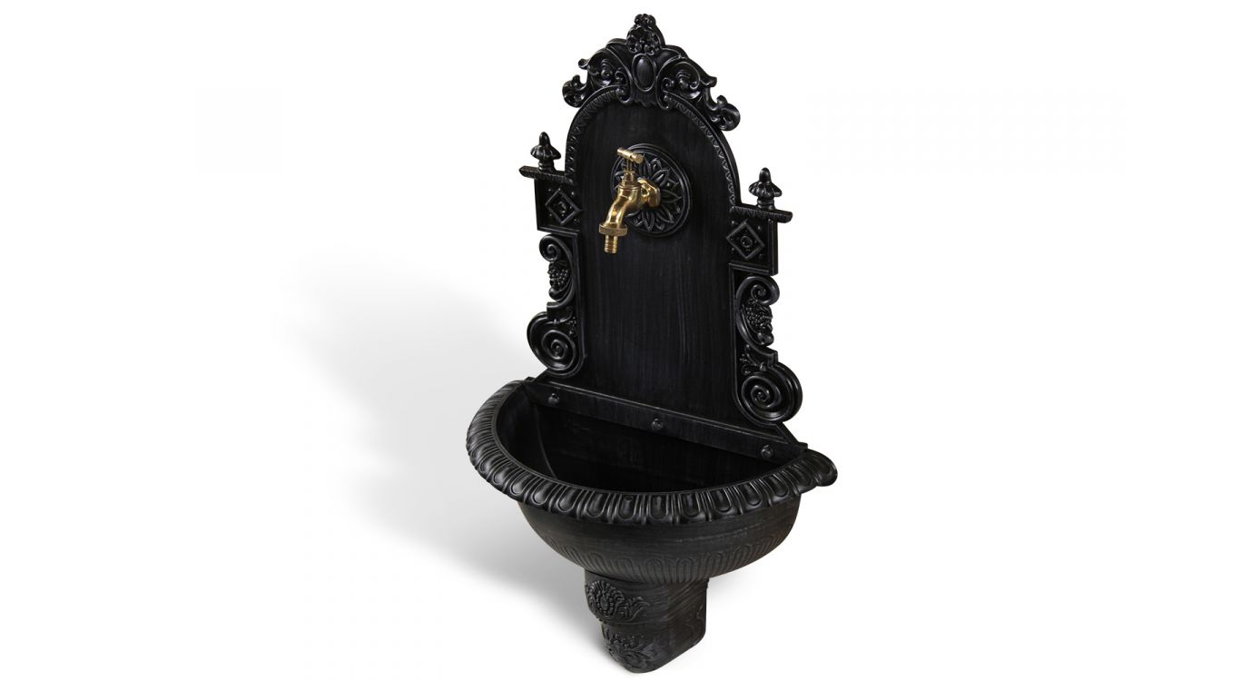 Fontaine de jardin aluminium gris 44x22x75.5cm