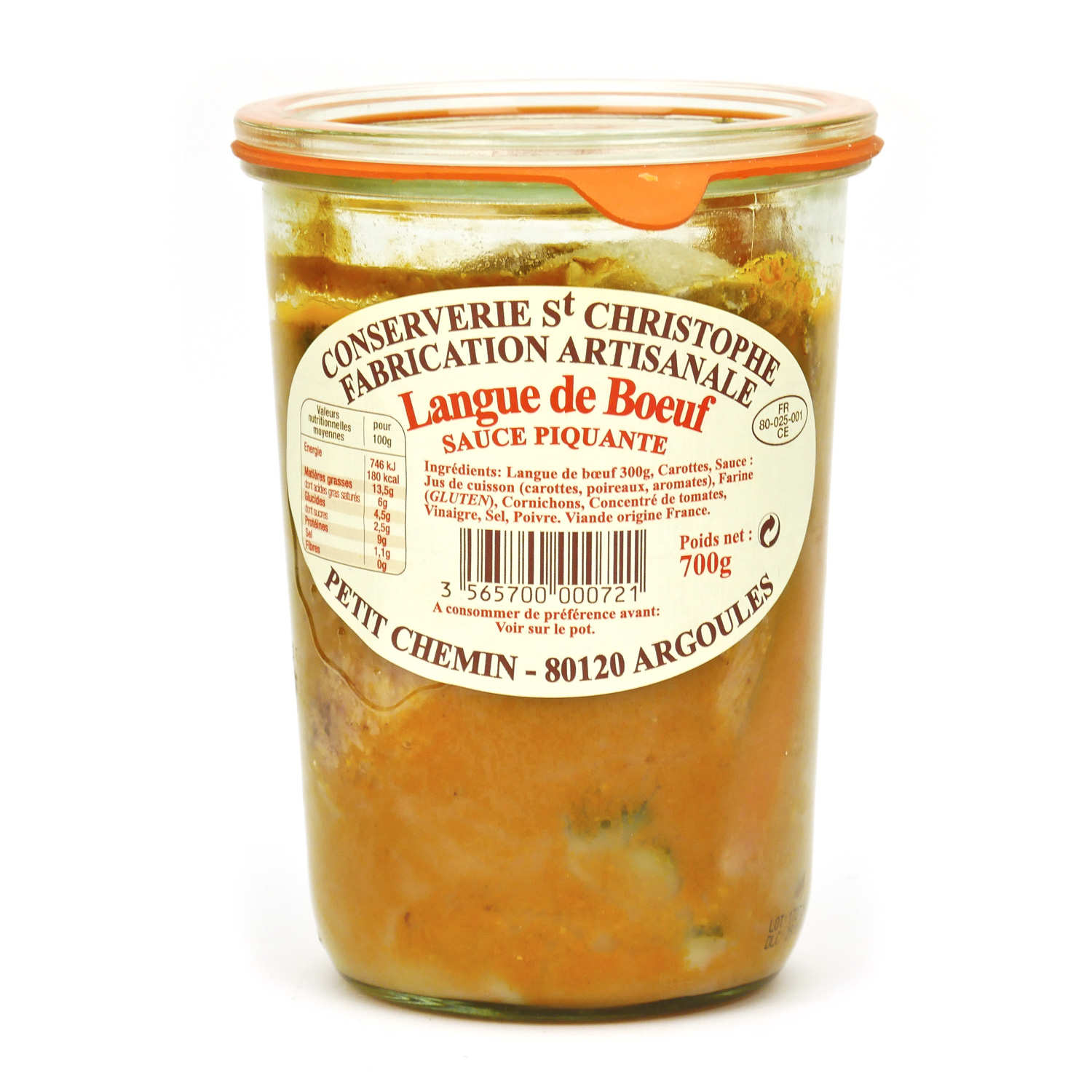 Langue de bœuf sauce piquante aux carottes