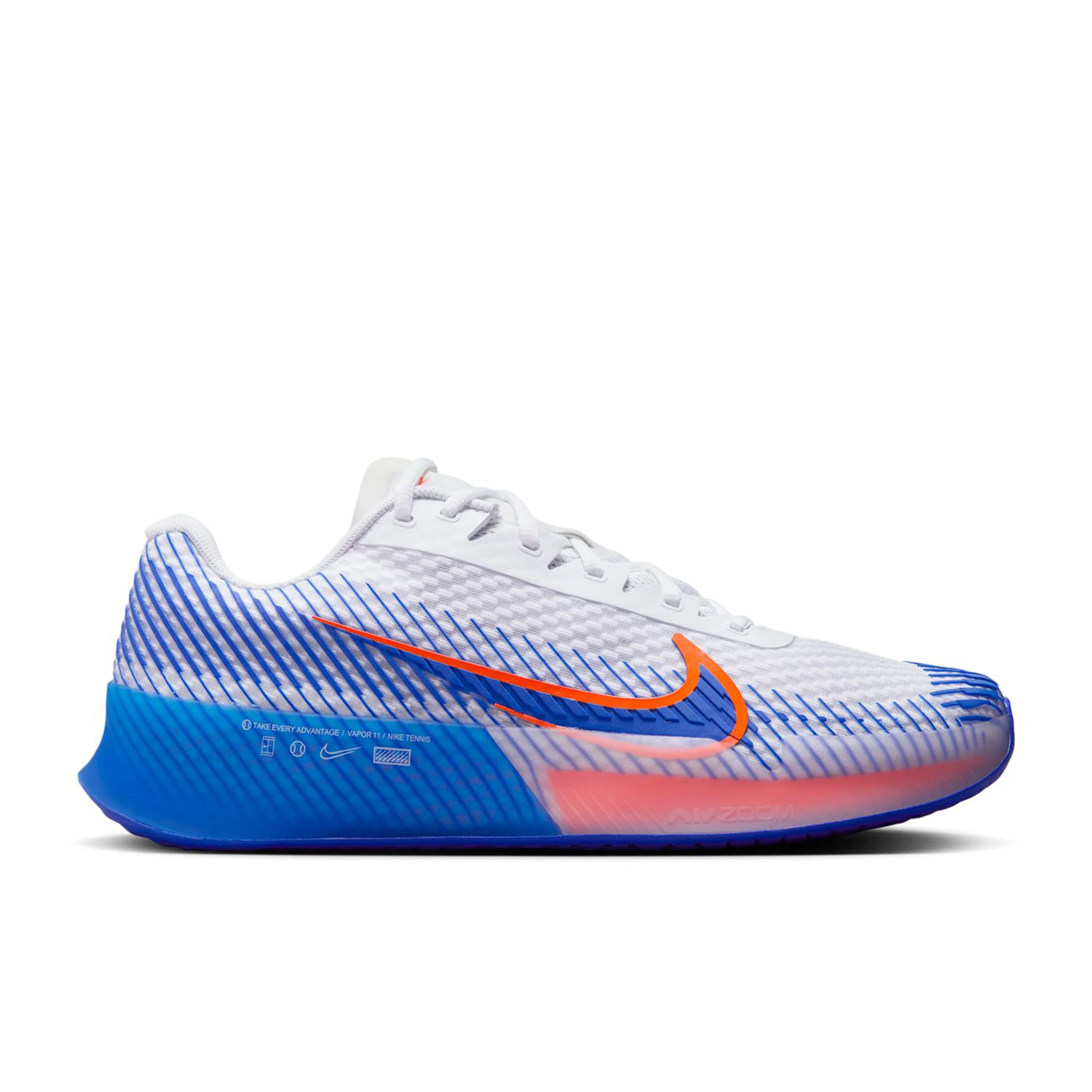 Nike Air Zoom Vapor 11 Chaussures Toutes Surfaces Hommes - Blanc , Bleu