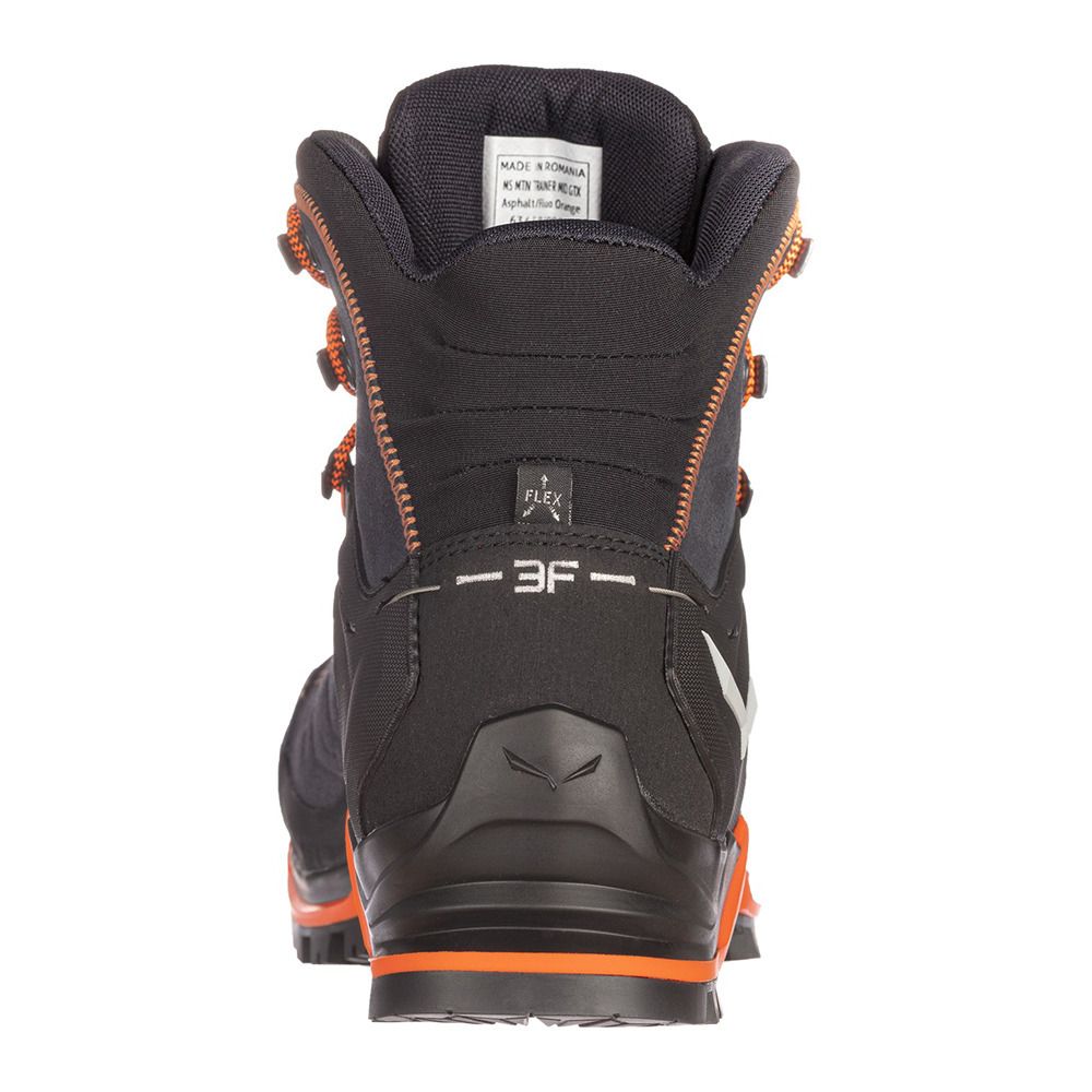 Salewa MS MTN TRAINER MID GTX - Chaussures randonné Homme asphalt/fluo orange