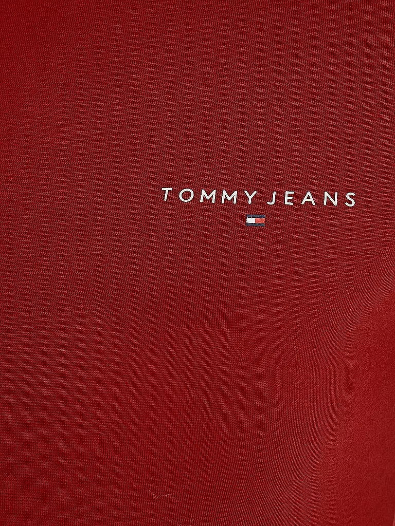 TOMMY JEANS T-Shirt dunkelrot