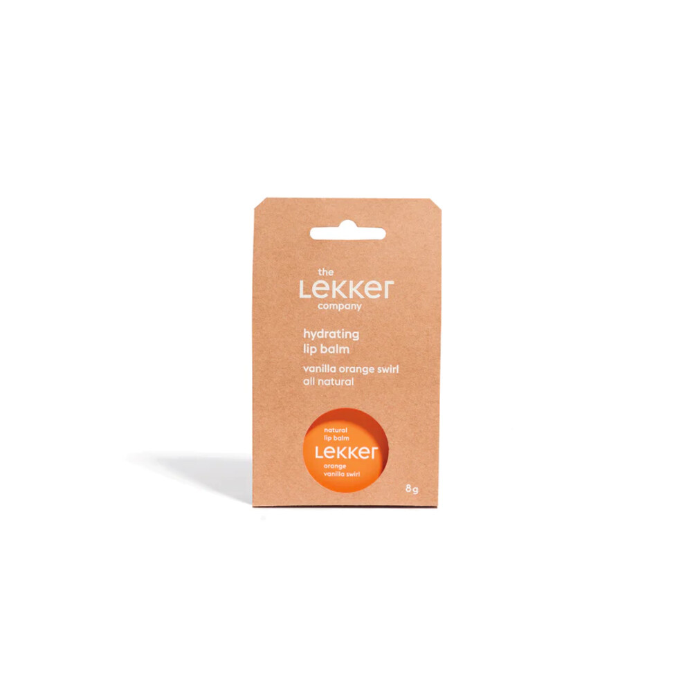 The Lekker Company Lippenbalsem Sinaasappel & Vanille8 gr