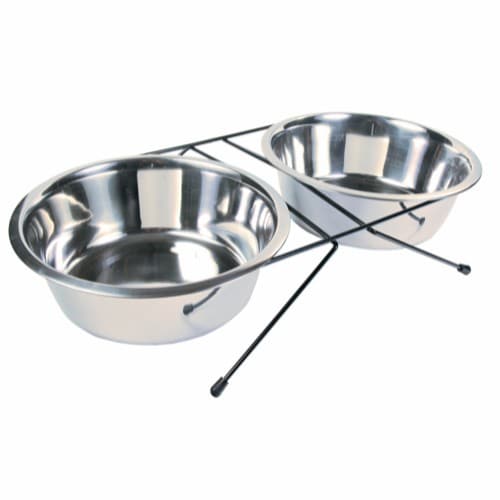 Stander Mat Og Drikkeskål Til Hund<br>Klassisk mat og drikkeskål