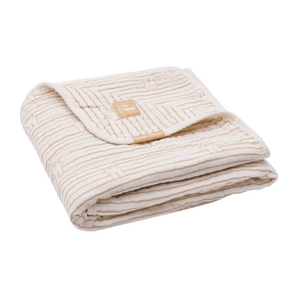 Jollein Miffy Wiegdeken - Hydrofiel - Stripe Biscuit