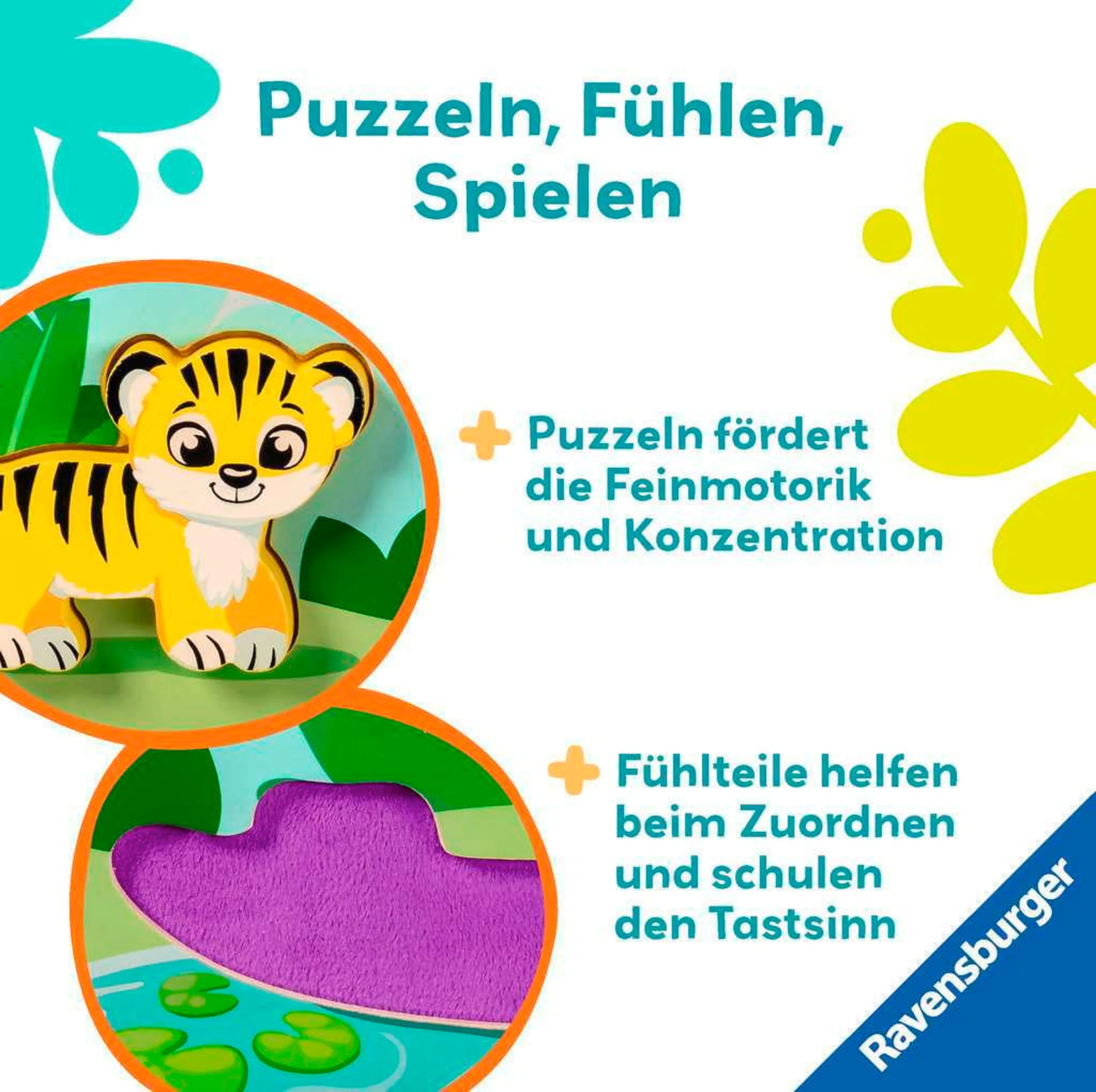 Ravensburger Magnetisches Holz-Fühl-Puzzle: Dschungel