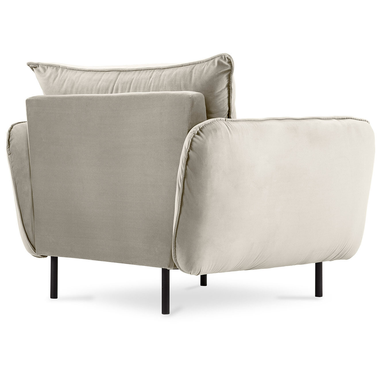 Cosmopolitan Design Fauteuil en Velours Vienna beige - 95x92x95 cm