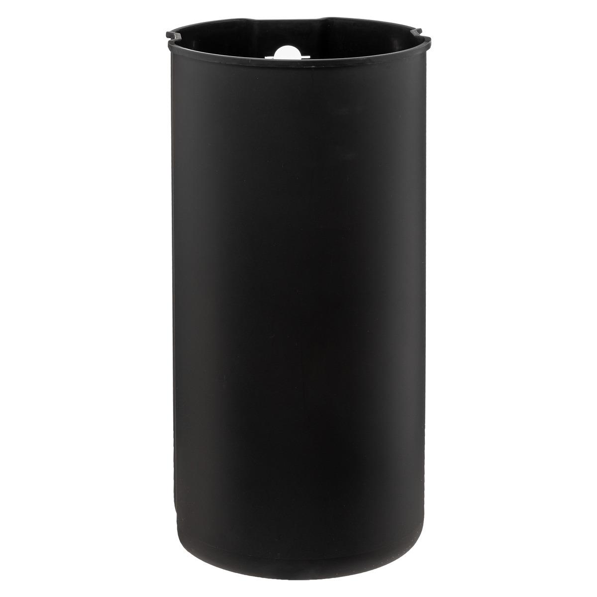 POUBELLE METAL 30L INOX NOIR DELTA