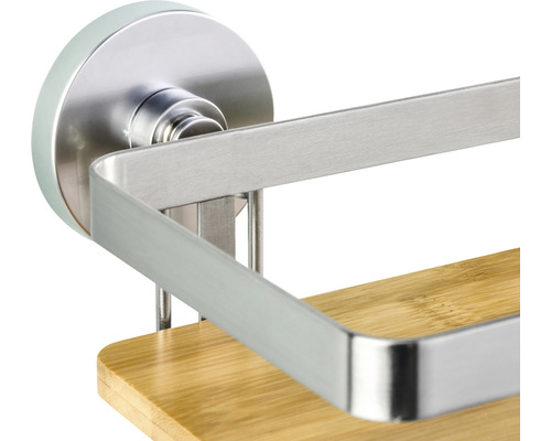 Wenko Vacuum-Loc Premium kruidenrek, zilver/bamboe