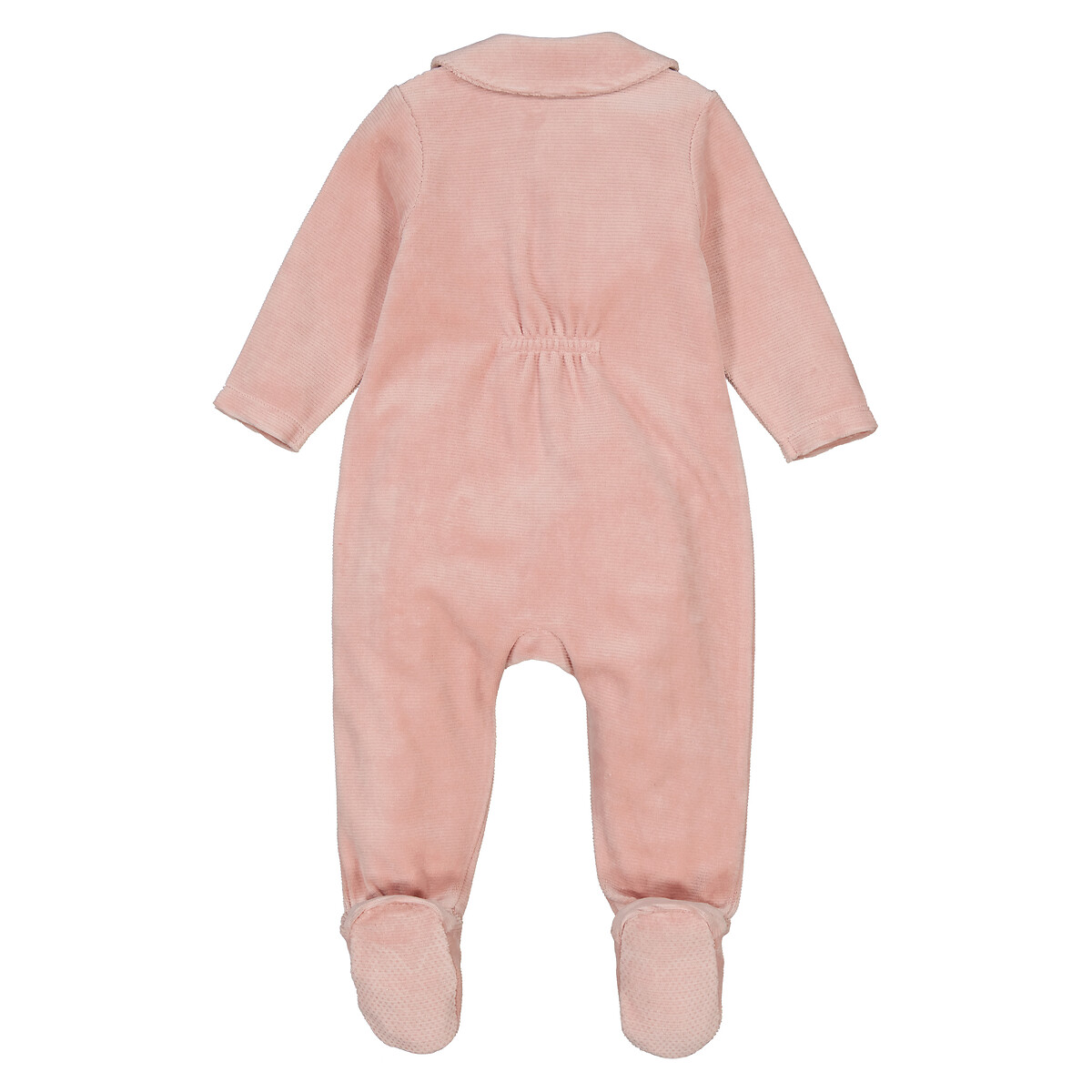 COLEÇÕES LA REDOUTE<br>Pijama com gola Claudine em veludo canelado