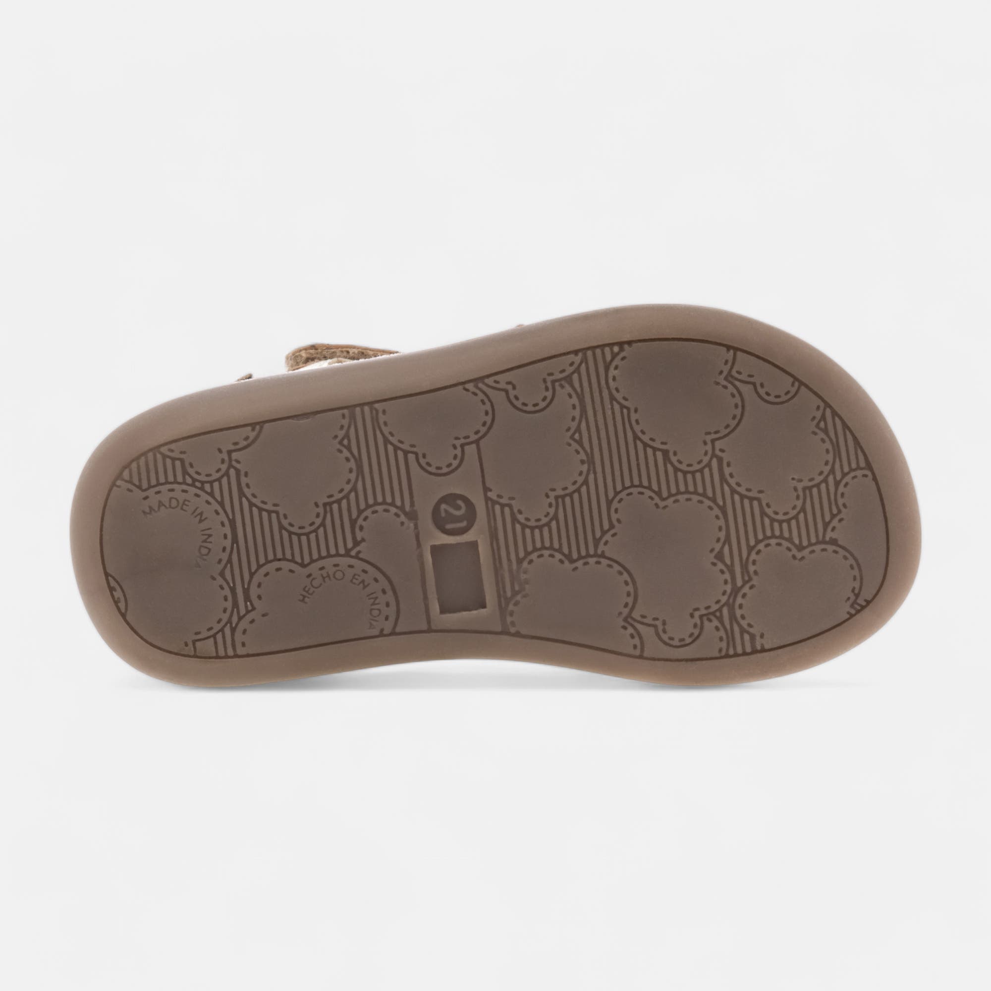 Nu-pieds Bébé fille en cuir or